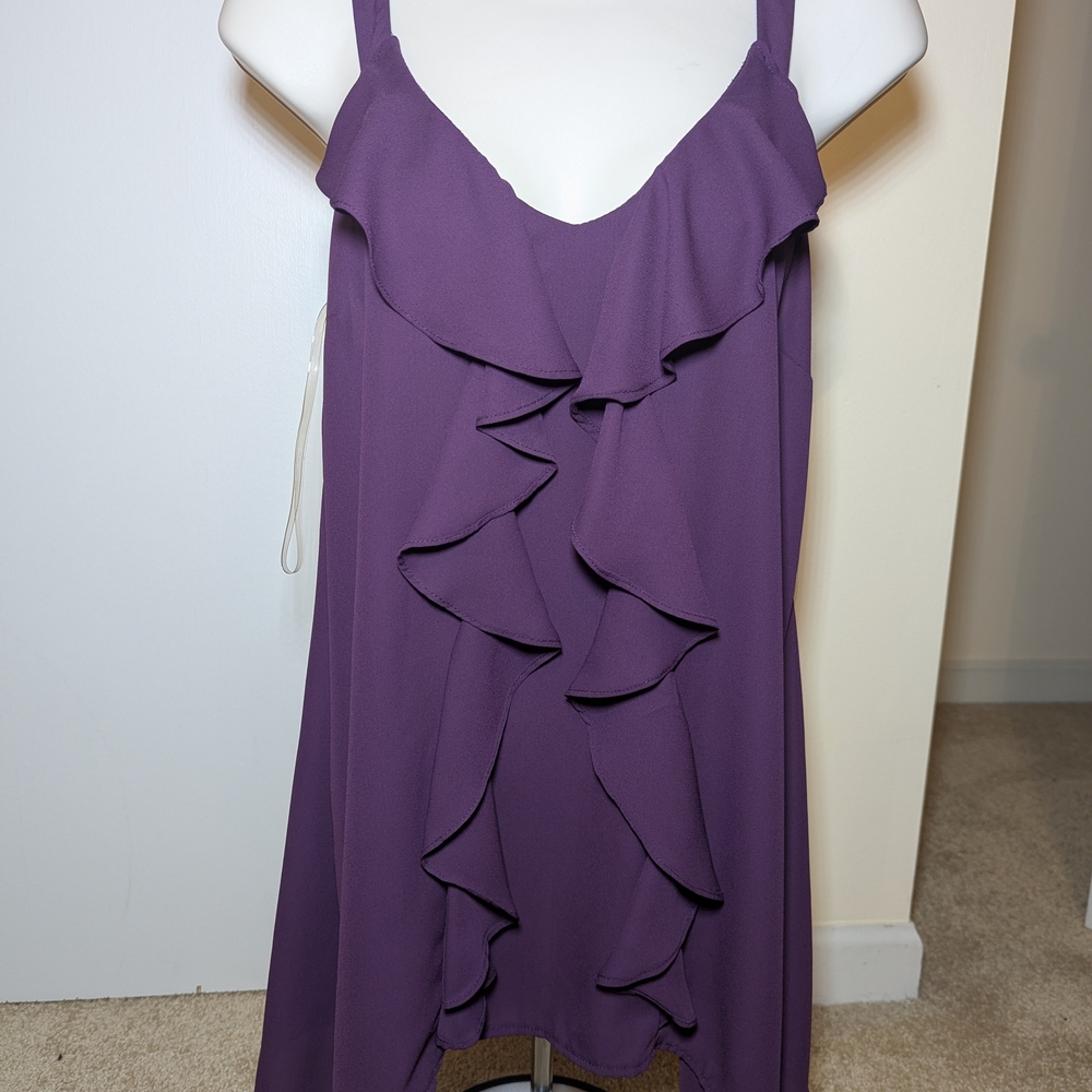 Maurices Purple Ruffle Mini Dress